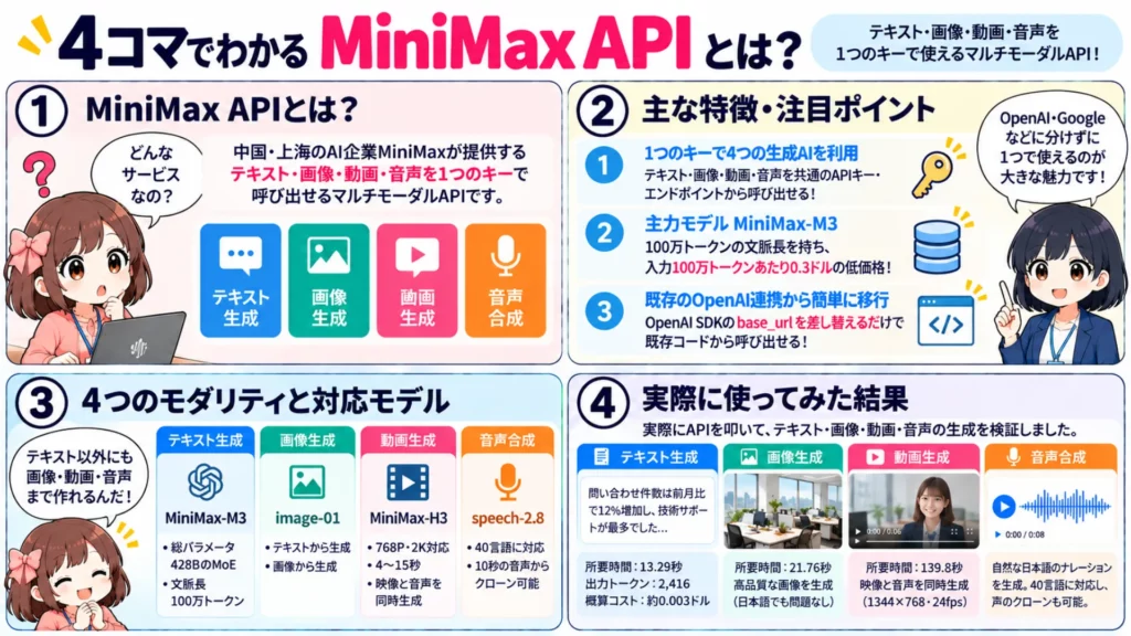 MiniMax APIとは？料金・使い方・実践検証を解説
