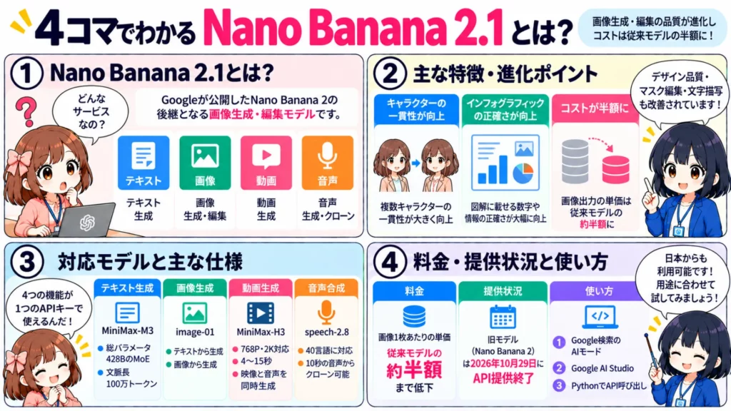 【Nano Banana 2.1】画像単価半額のGoogle最新モデルの性能・料金・使い方を解説