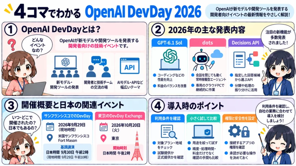 OpenAI DevDayとは?2026年の発表まとめとGPT-6.1 Solの注目ポイントを解説