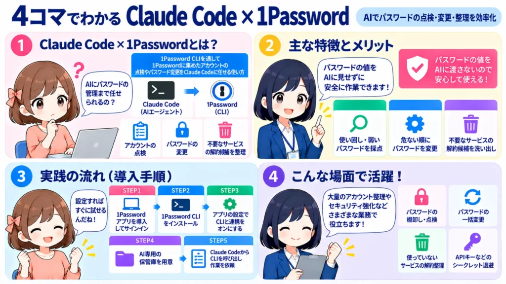 【Claude Code×1Password】パスワード自動変更を検証!やり方・料金・注意点