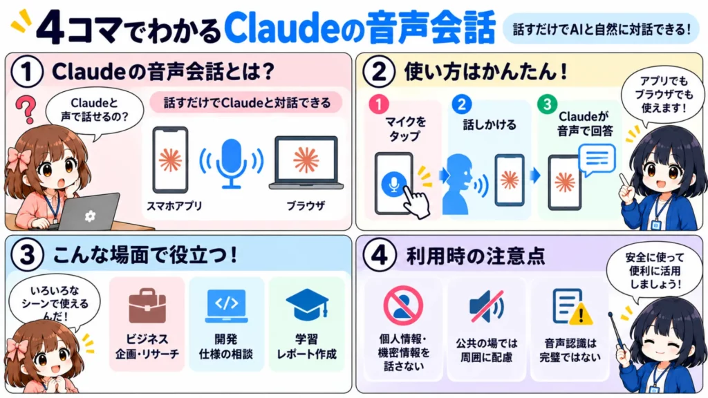 Claude（クロード）の音声会話の使い方を解説！設定方法・注意点まとめ