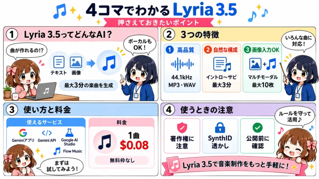 【Lyria 3.5】Googleの最新音楽生成AIの性能・料金・使い方を徹底解説!