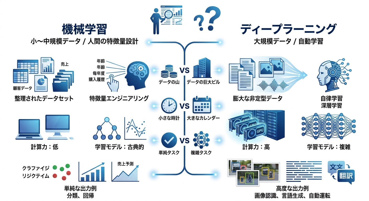 機械学習とディープラーニングの使い分け方