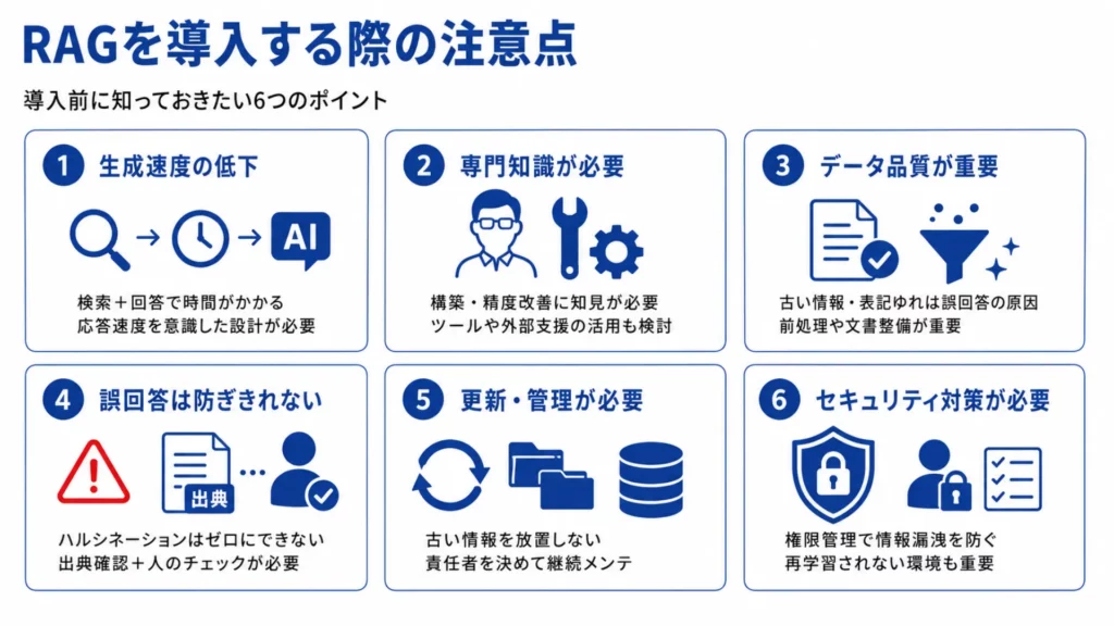 RAGを導入する際の注意点