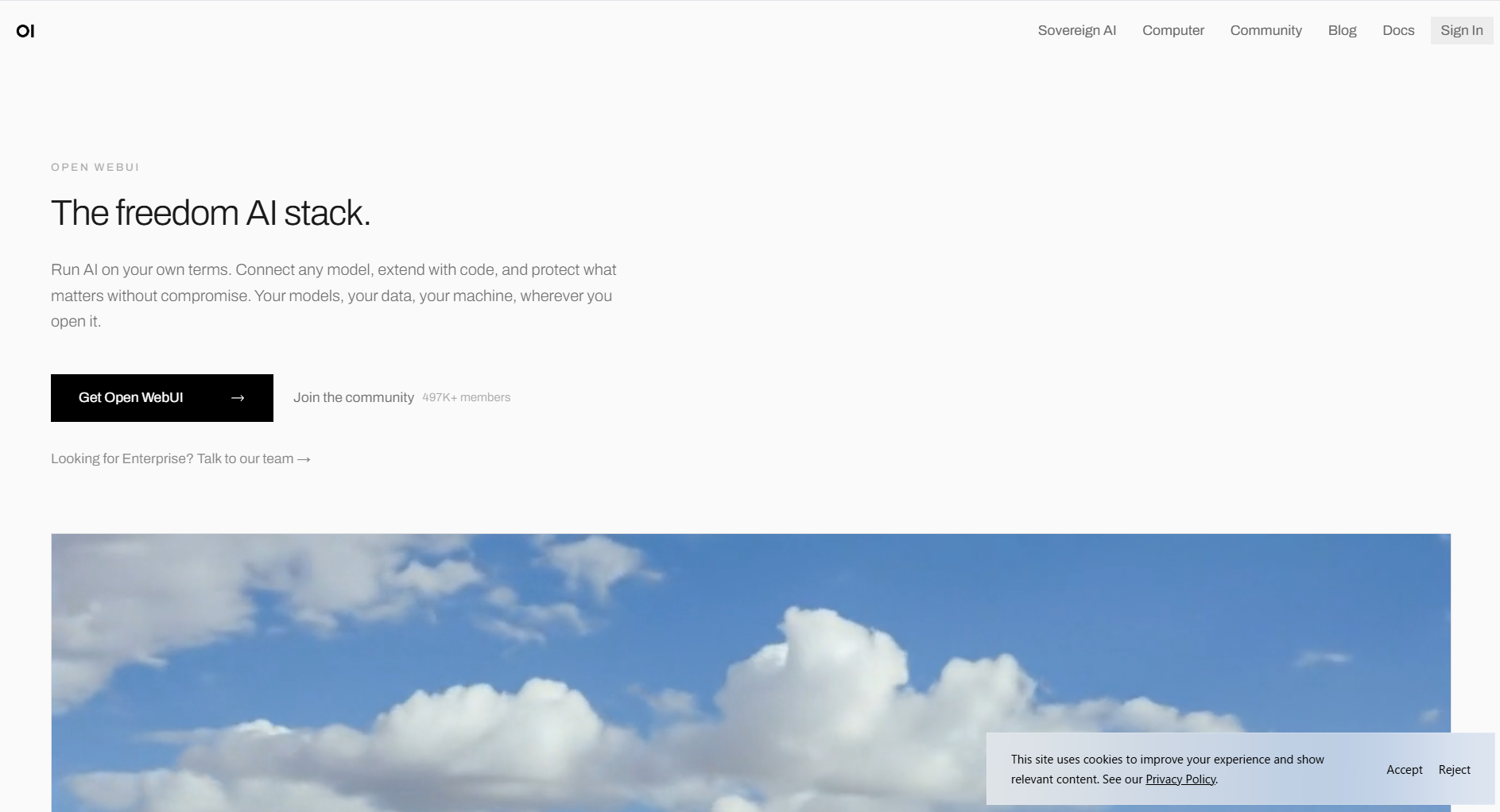 Open WebUIの公式サイト
