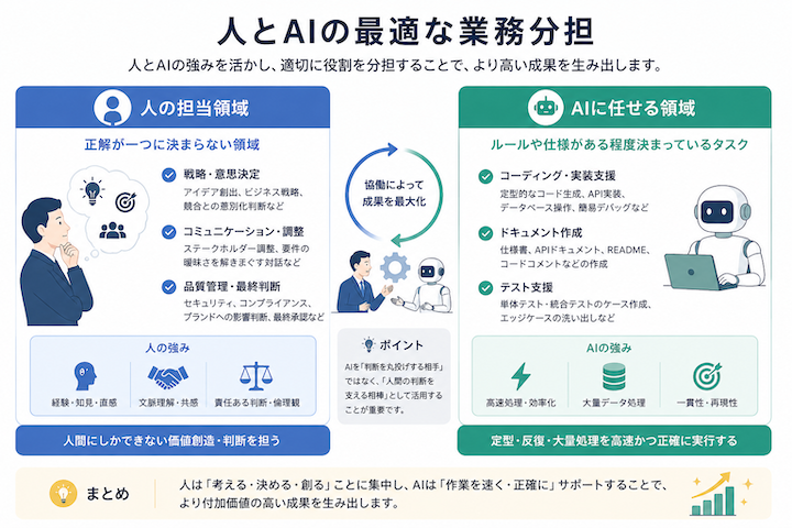 人とAIの最適な業務分担