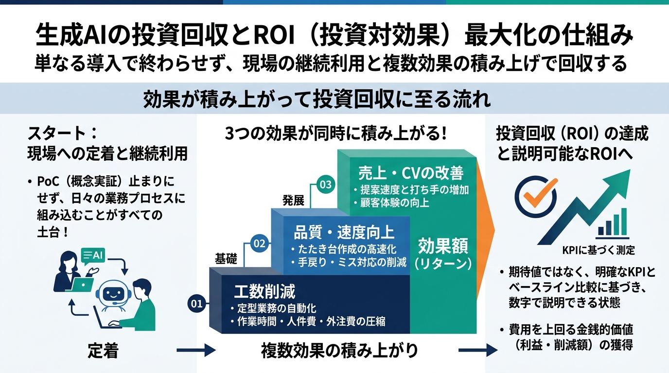 生成AIならではの「効果の出方」の特徴