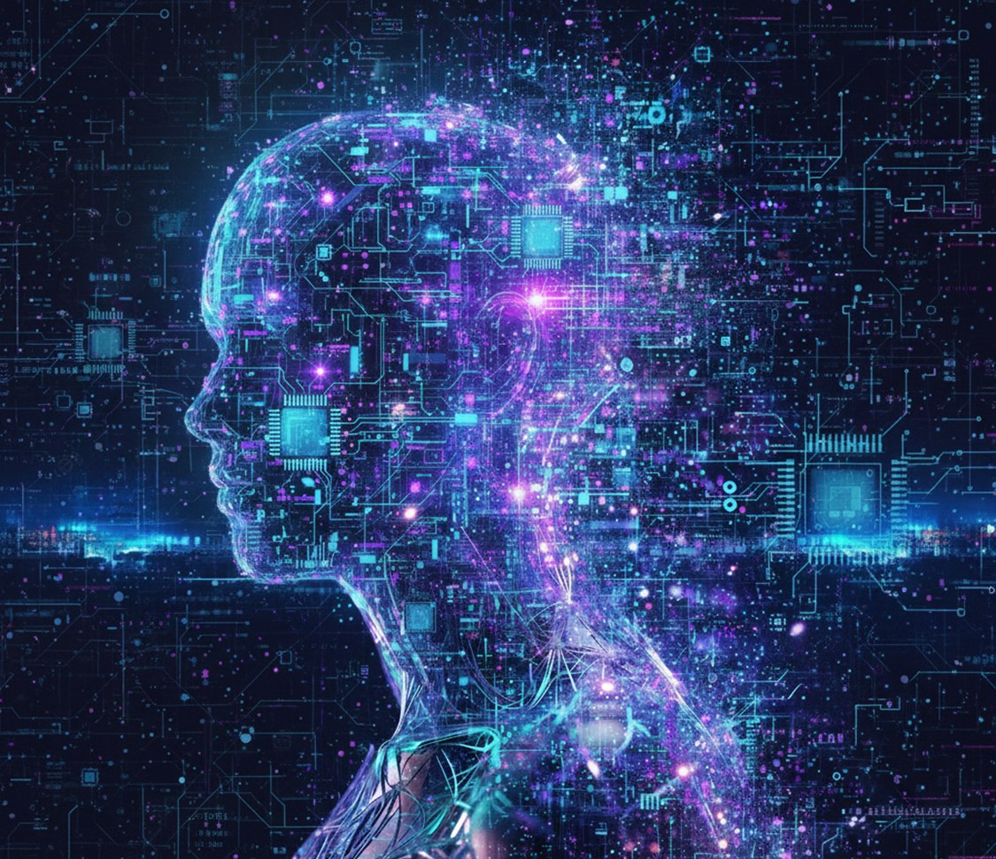 AIをイメージした人の横顔