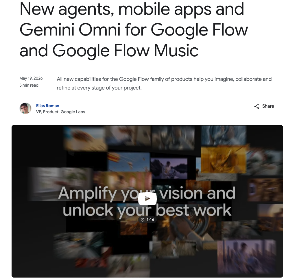 Gemini Omni Flash in Gemini app / Google Flow