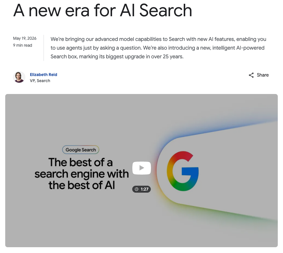 AI Mode in SearchのGemini 3.5 Flash化