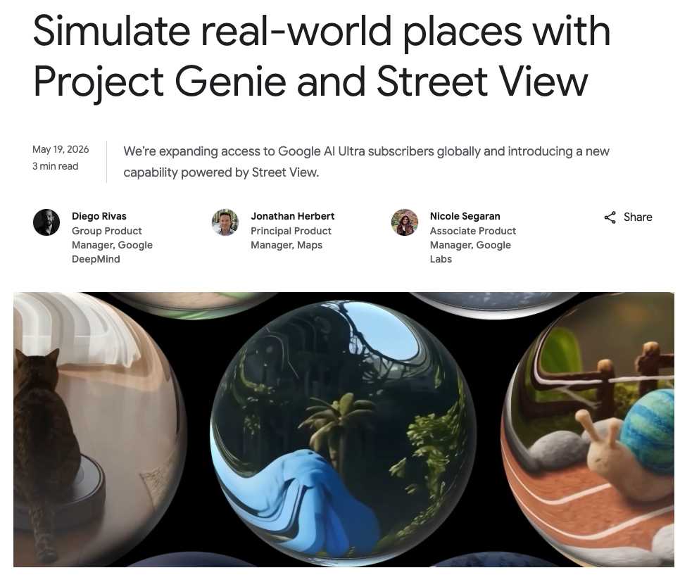 Project GenieのStreet View地点選択