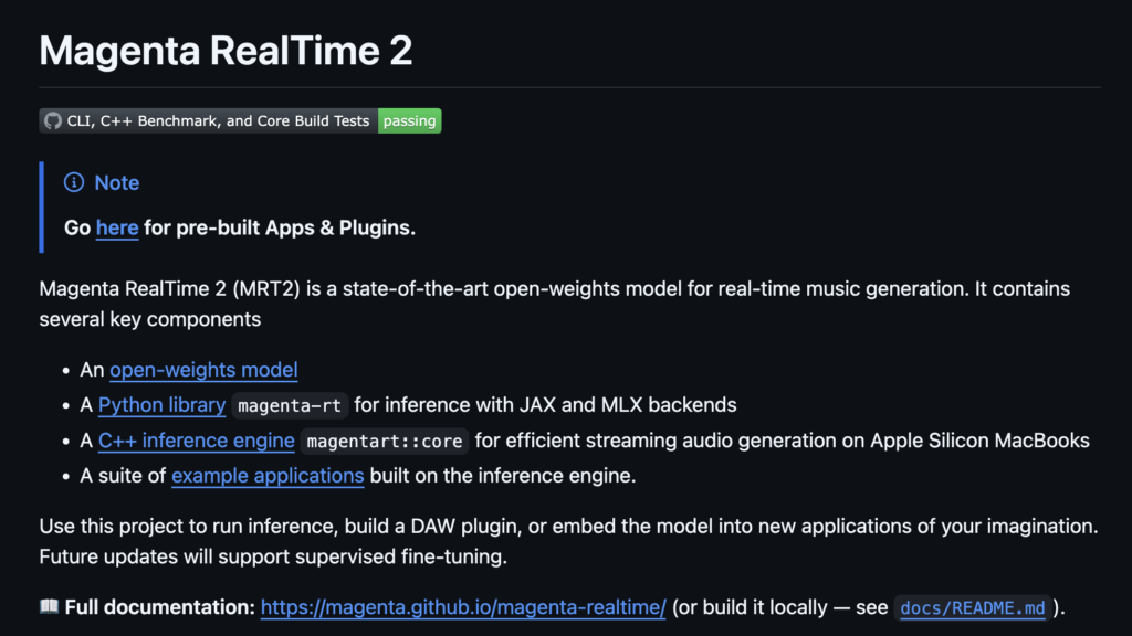 Magenta RealTime 2の使い方